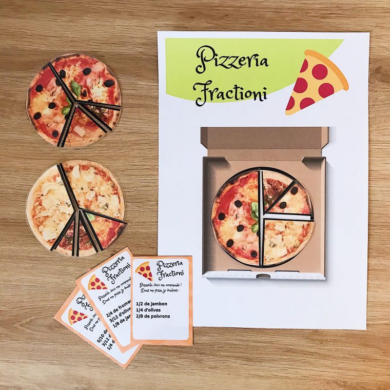 Jeu Sur Les Fractions : Les Pizzas | Maitresse De La Forêt encequiconcerne Jeux De Maitresse A Imprimer