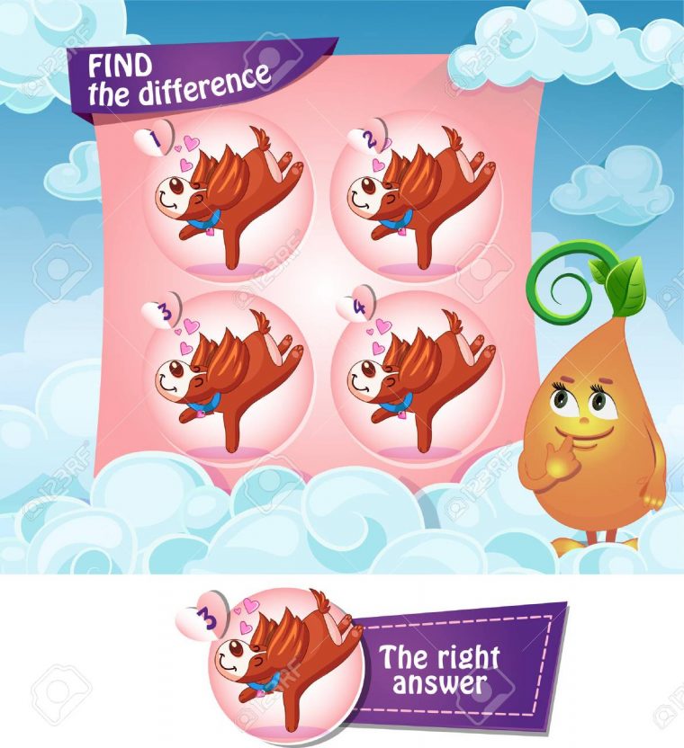 Jeu Visuel Pour Les Enfants. Trouver La Différence à Trouver La Différence