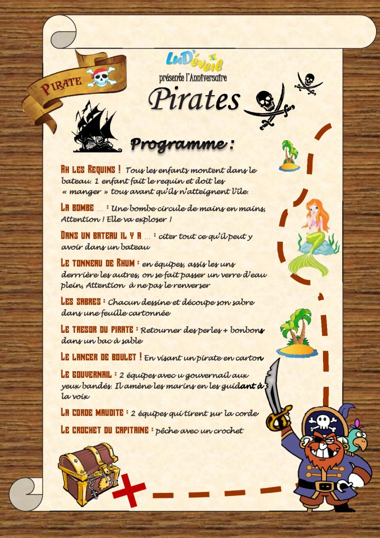 Jeux Anniversaire Pirates – Lud'éveil concernant Jeux Enfant 6 Ans Gratuit