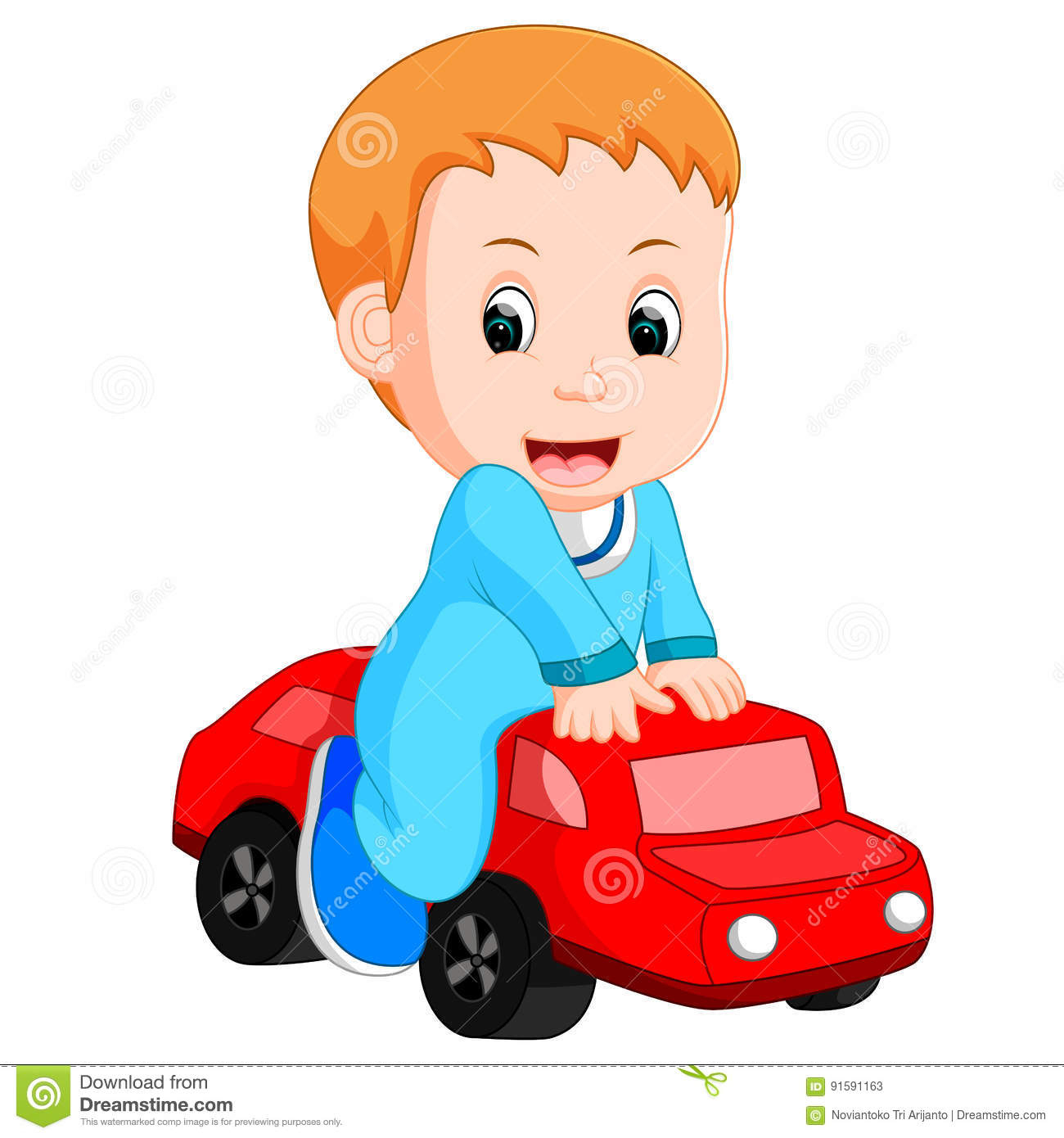 Jeux De Bébé Garçon Avec Une Voiture De Jouet Illustration concernant Jeux Voiture Bebe 