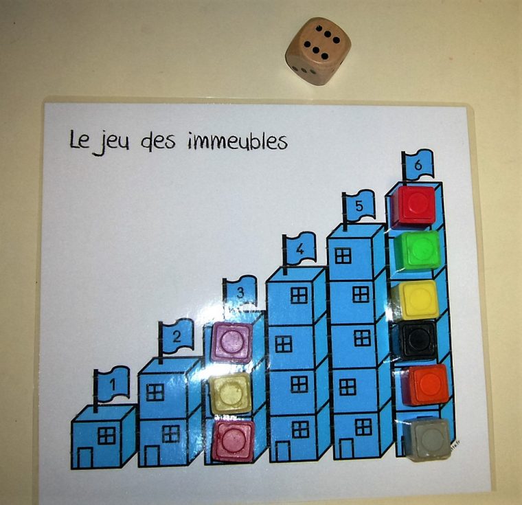 Jeux De Dé Le Jeu Des Immeubles Et Le Jeu De La Chenille intérieur Jeux Didactiques Maternelle