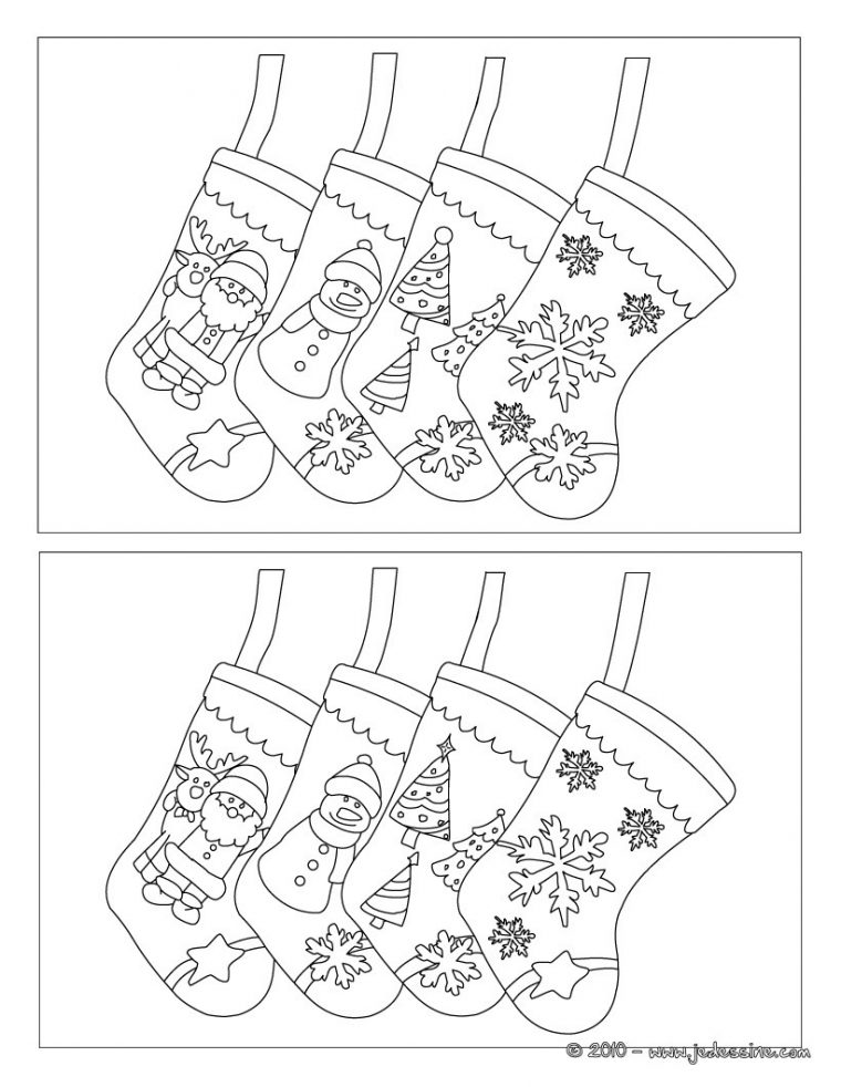 Jeux De Les Chaussettes De Noël – Fr.hellokids encequiconcerne Jeux De Différence