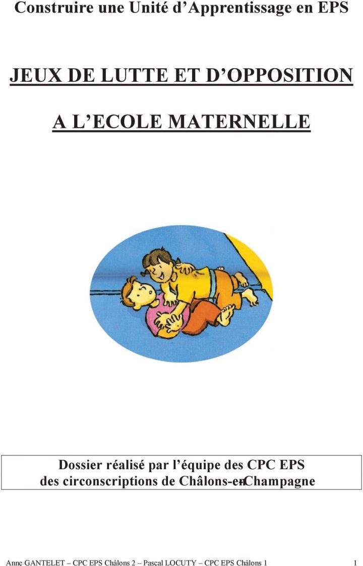 Jeux De Lutte Et D Opposition A L Ecole Maternelle – Pdf concernant Jeux Apprentissage Maternelle