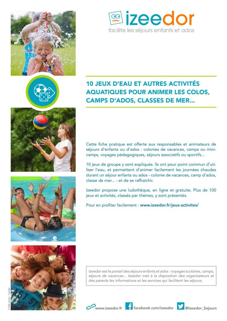 Jeux D'eau Et Activités Aquatiques Pour Enfants Et Ados By à Jeux Pédagogiques En Ligne