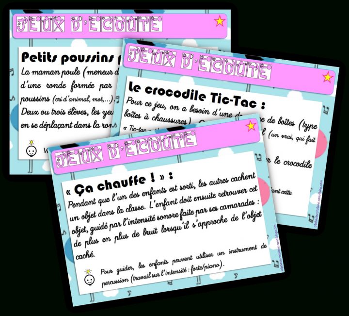 Jeux D'écoute – Les Alphas De Lacatalane avec Jeux Maternelle Grande Section