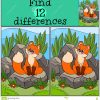 Jeux D'enfants : Différences De Découverte Le Petit Renard destiné Jeux De La Différence