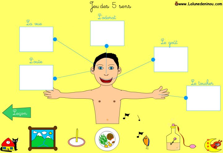 Jeux Des 5 Sens – Jeux Pour Enfants Sur Lalunedeninou serapportantà Jeux Gratuit Maternelle