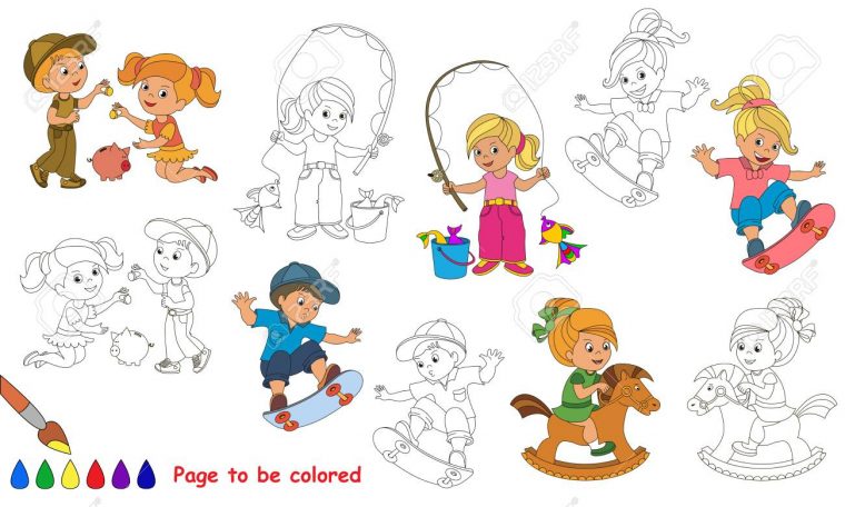 Jeux D'été Pour Enfants À Colorier. Livre De Coloriage Pour Éduquer Les  Enfants. Apprendre Les Couleurs Jeu Éducatif Visuel Jeu Facile Et Éducation avec Jeux Pour Apprendre Les Couleurs