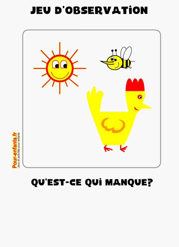 Jeux D'observation Maternelle Imprimer Ps Ms Gs Enfants Gratuit avec Jeux Gratuit Maternelle