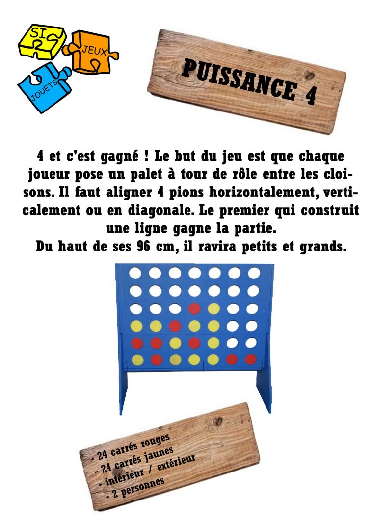 Jeux Geants | Jeux-En-Bois-Geants destiné Jeu Puissance 4 En Ligne