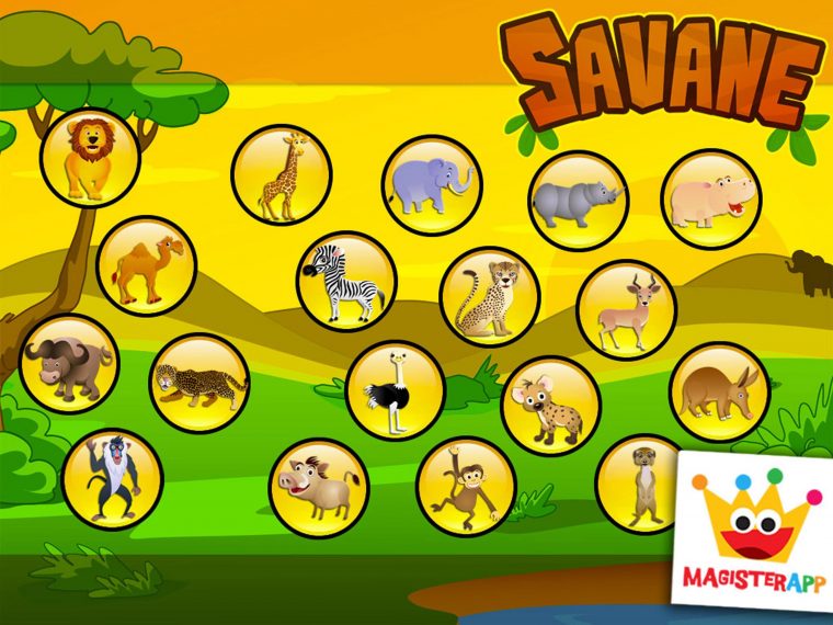 Jeux Pour Enfants Puzzles Et Couleurs De La Savane Pour concernant Jeux De Savane