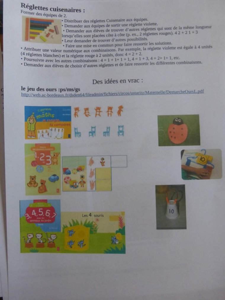 Jeux Pour Les Décompositions Du Nombre En Maternelle Cycle 1 concernant Jeux Avec Des Nombres