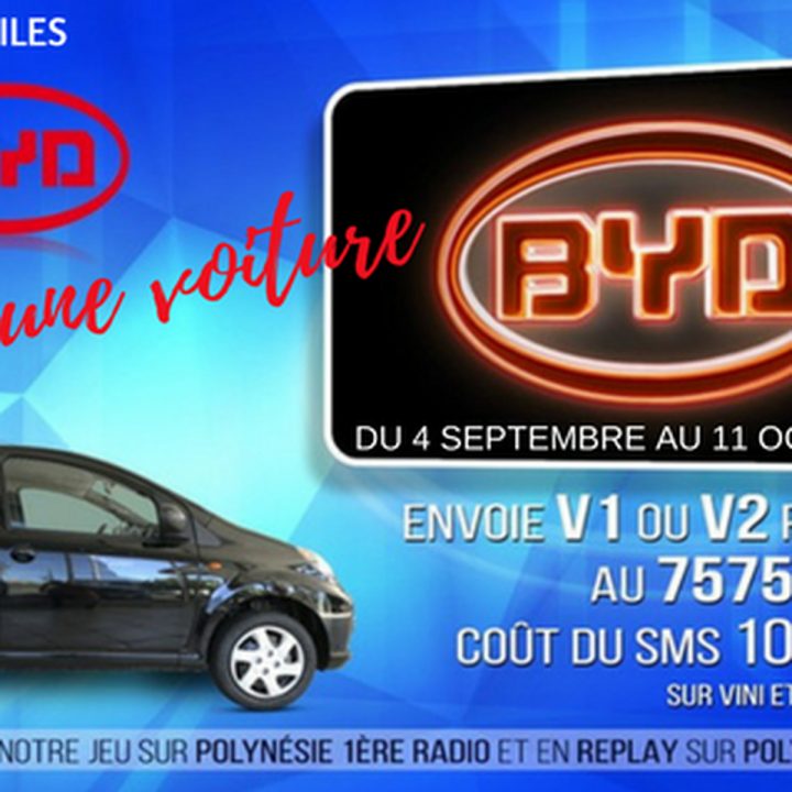 Joue Et Tente De Gagner Une Voiture Byd Sur Polynésie 1Ère serapportantà Jeu De Voitur