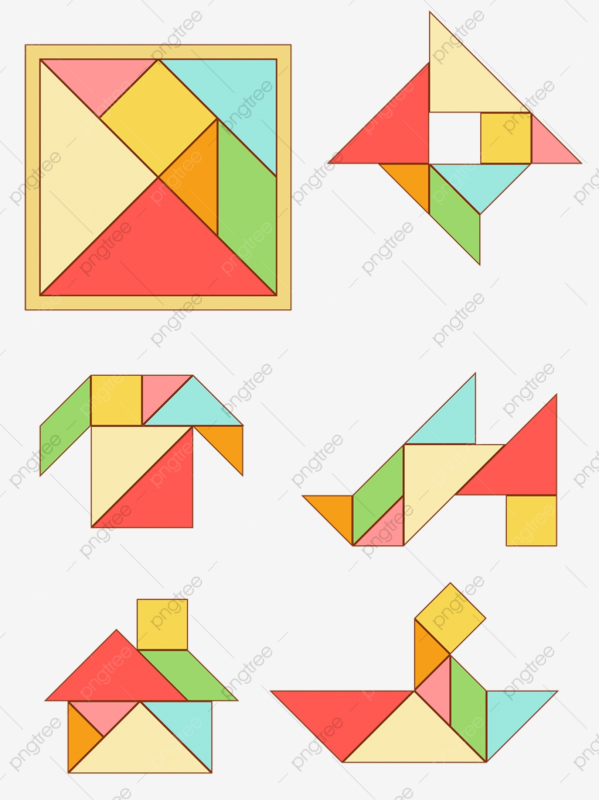 Jouet Jouet Pour Enfants Jouet Éducatif Tangram, Jouet Pour dedans Tangram Enfant 