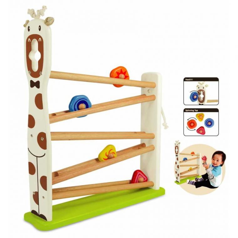 Jouets Toboggan Girafe En Bois Im29550, Jeux D'éveil En Bois serapportantà Jeux Pour Les Bébé De 1 Ans