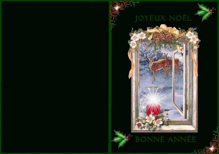 Joyeux Noel Et Bonne Année tout Carte Joyeux Noel À Imprimer