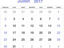 Juillet 2017 Calendrier Imprimable | Calendrier Juillet 2017 destiné Calendrier 2017 Imprimable