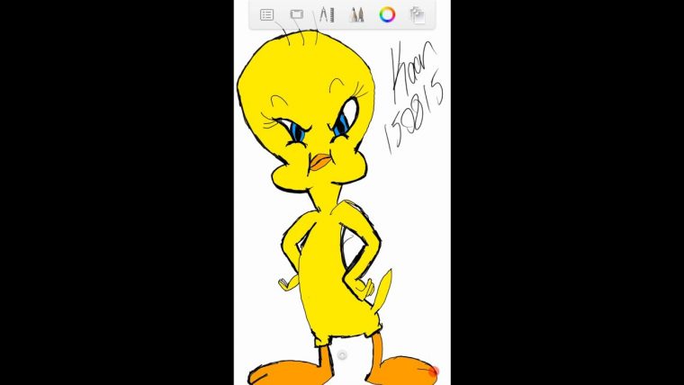 Karikatür Çiziyorum 1 – Tweety Çizim Aşaması tout Dessiner Titi