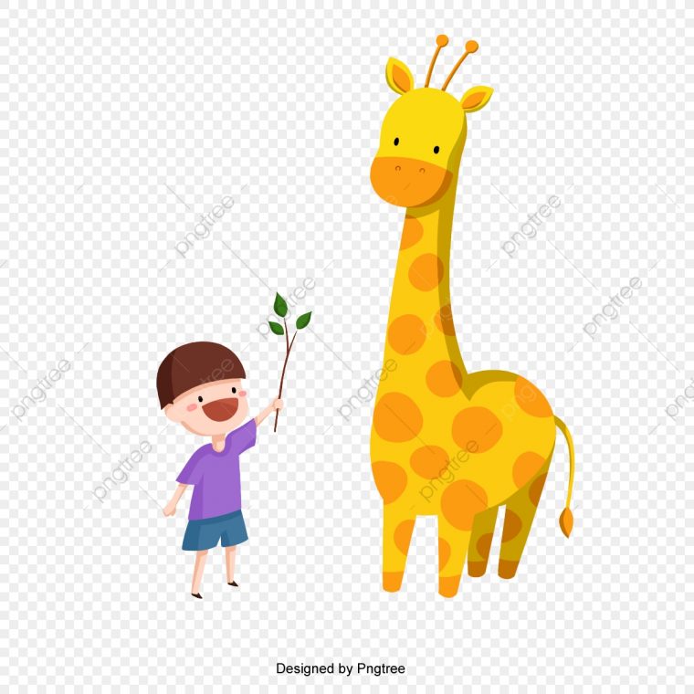 Kid Et La Girafe Vecteur, La Division Du Secteur Privé avec Jeux De Girafe Gratuit