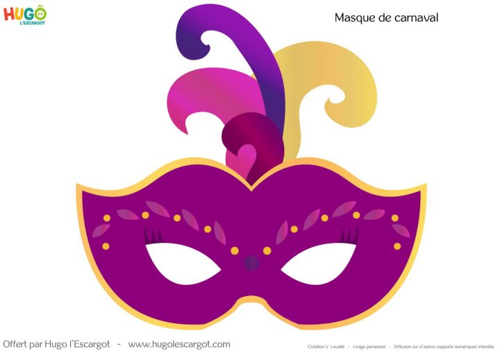 Kit Masques De Carnaval À Imprimer pour Masque Loup A Colorier