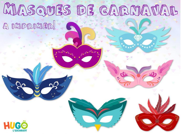 Kit Masques De Carnaval À Imprimer tout Masque De Loup À Imprimer