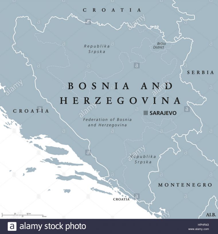 La Bosnie-Et-Herzégovine Sarajevo, Capitale De La Carte destiné Carte Europe Capitales Et Pays