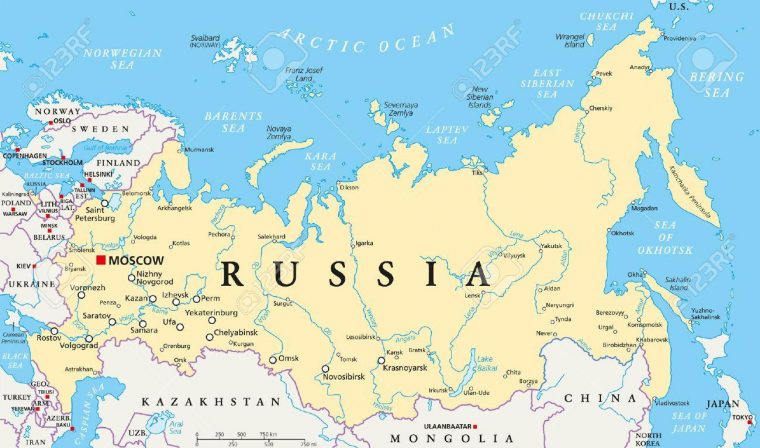 La Capitale De La Russie La Carte – Russie Capital De La à Carte De L Europe Capitales