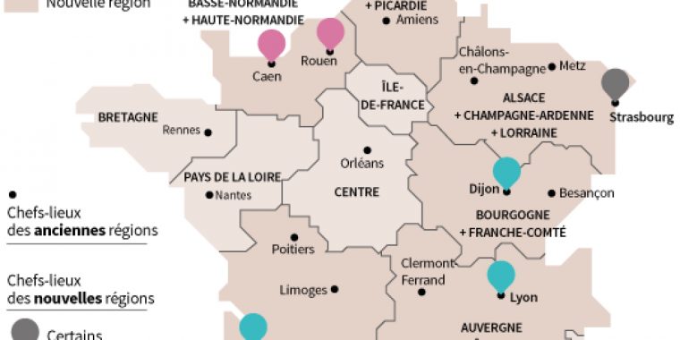 La Carte À 13 Régions Définitivement Adoptée dedans Carte Des 13 Régions