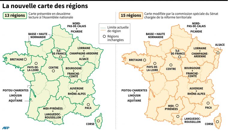 La Carte À 13 Régions Votée À L'assemblée concernant Carte Des 13 Régions