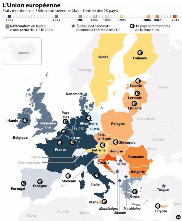 La Carte De La Construction De L'union Européenne – Boursorama à Carte Construction Européenne