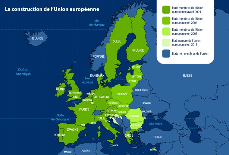 La Carte De L'union Européenne encequiconcerne Carte Union Europeene