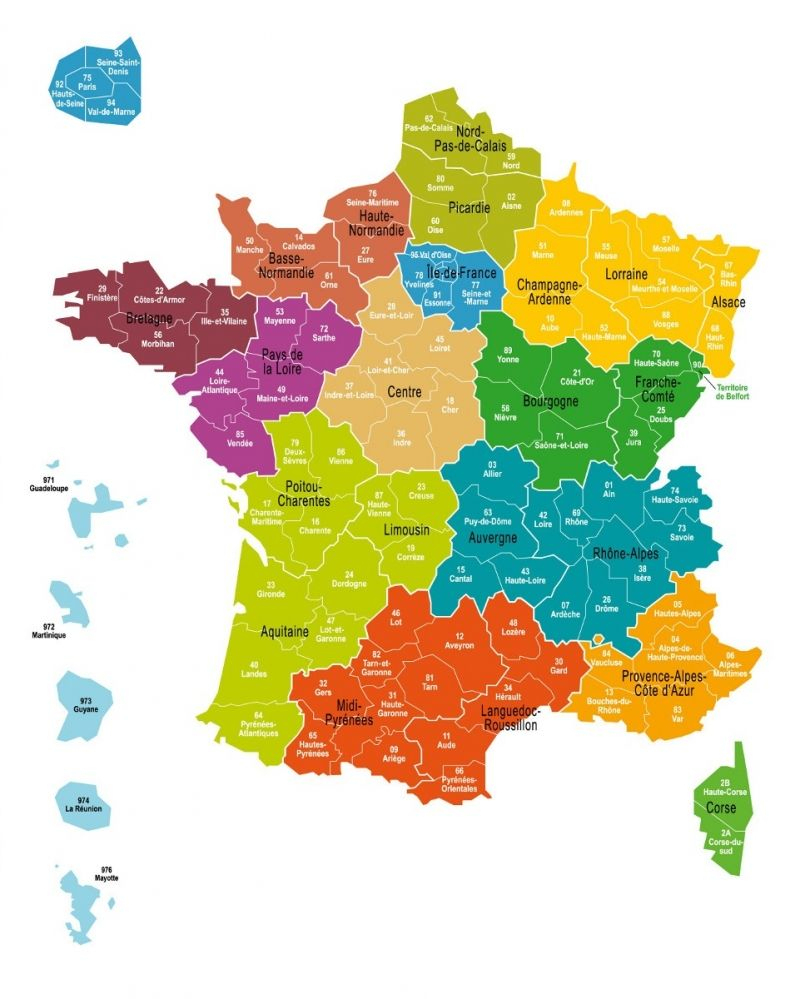 La Carte Définitive Des 13 Régions De France Adoptée À L concernant Carte Vierge Des Régions De France 