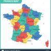 La Carte Détaillée De La France Avec Les Régions Ou États Et serapportantà Carte De France Avec Les Villes