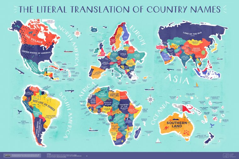 La Carte Du Monde Reprenant La Vraie Signification Des Noms encequiconcerne Carte Europe Sans Nom Des Pays