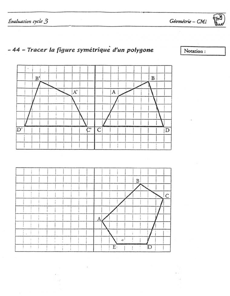 La Classe D'initiation Pour Enfants Non-Francophones concernant Symétrie Cm1 Évaluation