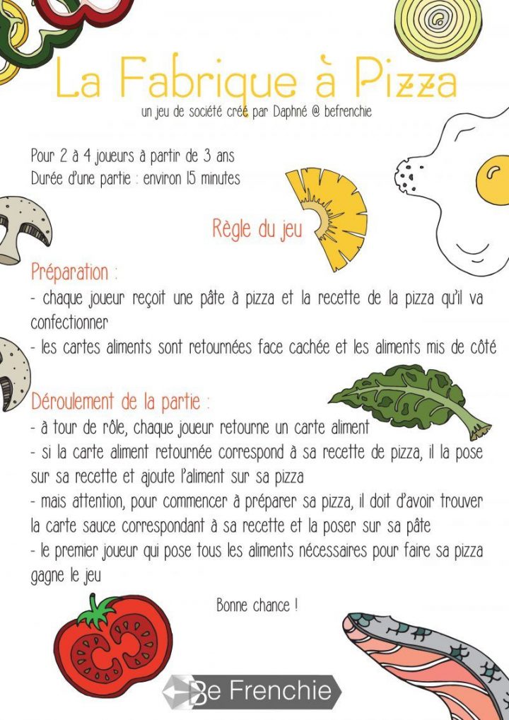 La Fabrique À Pizza , Un Jeu De Société À Imprimer – Be tout Jeux Educatif 4 Ans A Imprimer