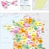 La France, Avec Toponymes Et Contours De Départements tout Carte De France Avec Les Départements