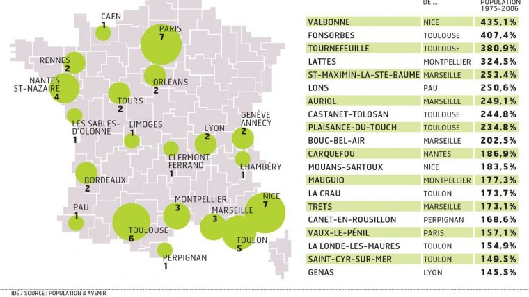 La France Compte Plus De 50 Villes-Champignons | Les Echos destiné Jeux Des Villes De France