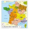 La France Des 13 Régions - Départements/villes dedans Région Et Département France