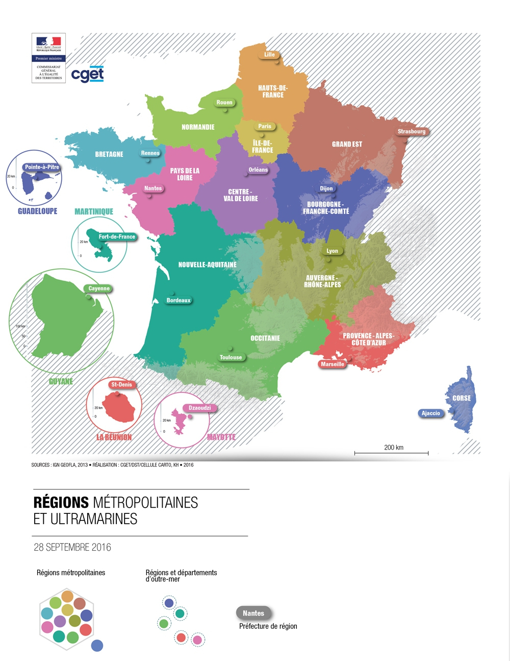 La France Des Nouvelles Régions | Cget dedans Nouvelles Régions En France 