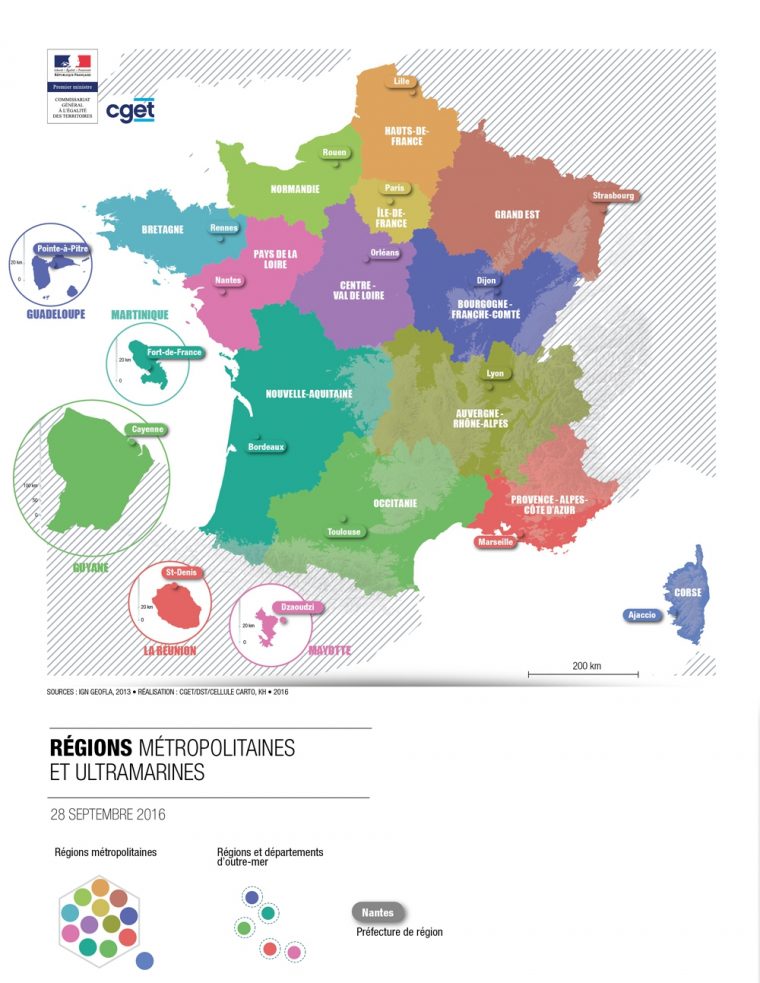 La France Des Nouvelles Régions | Cget pour Les Nouvelles Régions De France Et Leurs Départements