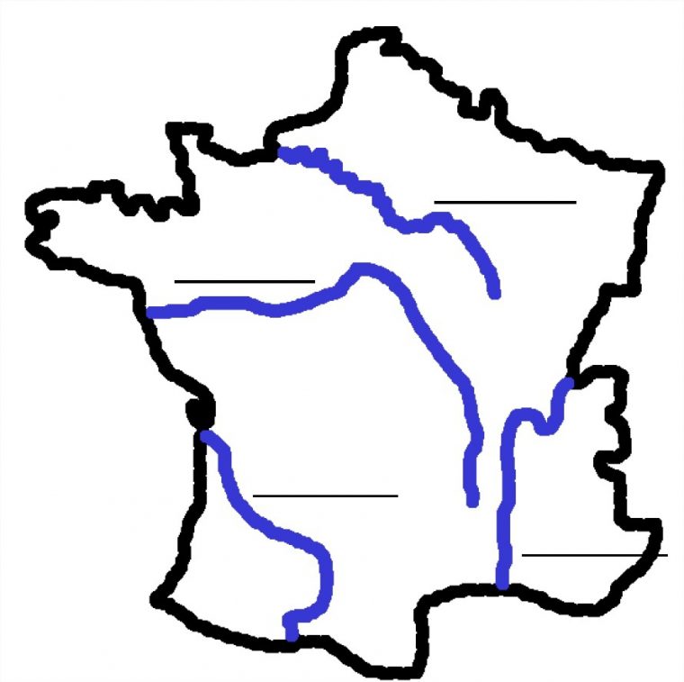 La France Et Les Fleuves, Fleuves De France À Apprendre avec Carte Des Fleuves En France