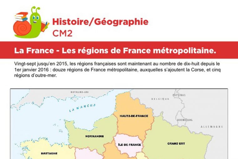 La France, Les Régions De France Métropolitaine concernant Carte De France Avec Département À Imprimer