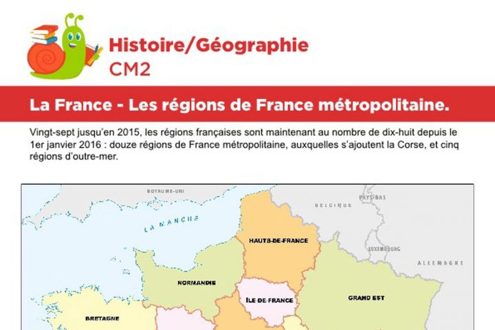 La France, Les Régions De France Métropolitaine encequiconcerne Carte Des Régions De France À Imprimer