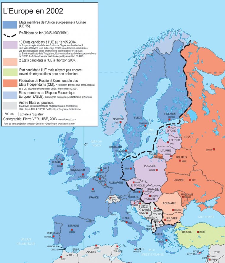 La Géographie De L'europe concernant Carte Géographique De L Europe