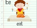 La Lettre E De Flashcard Est Pour Mangent Illustration De destiné Dessin Lettre E