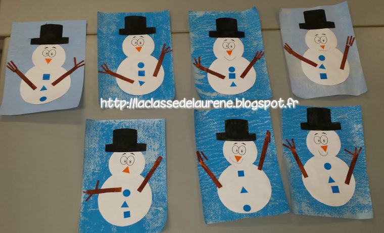 La Maternelle De Laurène: Le Bonhomme De Neige encequiconcerne Bonhomme De Neige À Découper