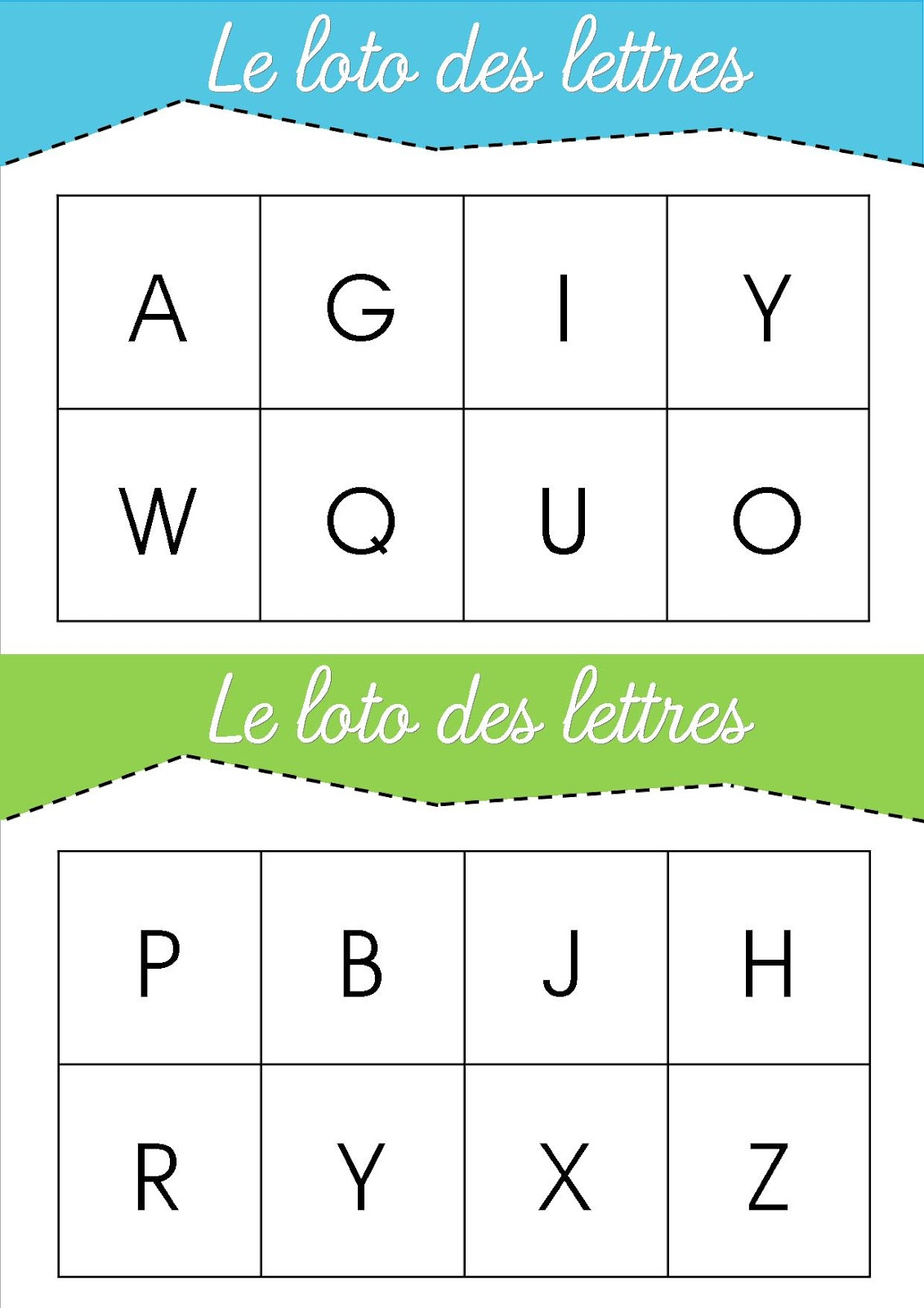 La Maternelle De Laurène: Le Loto Des Lettres intérieur Jeux De Lettres À Imprimer 