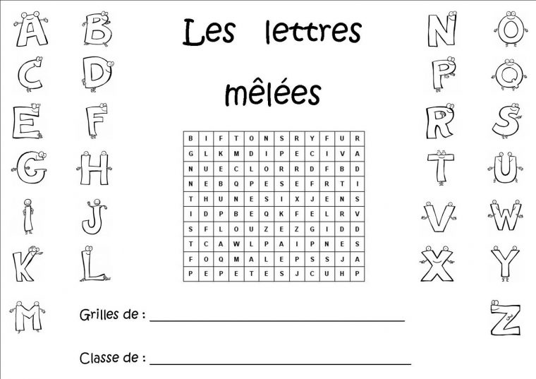 La Maternelle De Laurène: Les Lettres Mêlées à Mots Croisés Gratuits À Imprimer Cycle 3