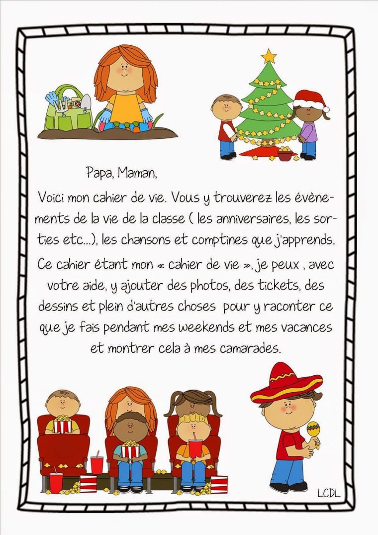 La Maternelle De Laurène: Page De Garde Cahier De Vie tout Cahier D Activité Maternelle